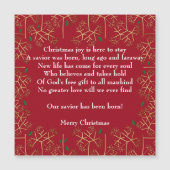 kerstkaart met joy Magnet (Voorkant)