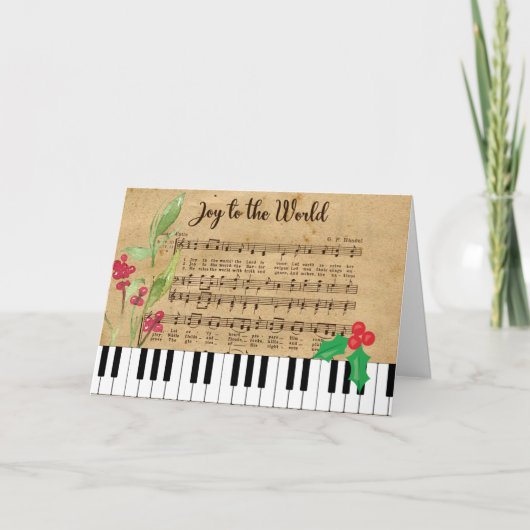 Kerstkaart met 'Joy To the World' Kaart (Voorkant)