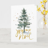 Kerstkaart met Joyeux Noel Kaart (Gele Bloem)