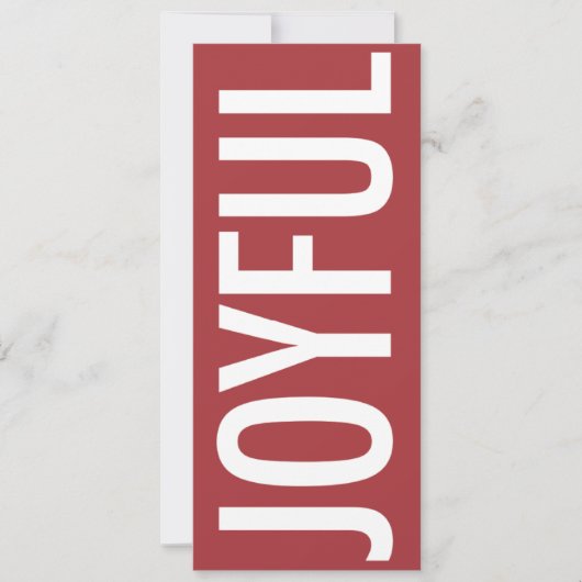 KERSTKAART met 'JOYFUL', grote maat, gepersonalise (Voorkant)
