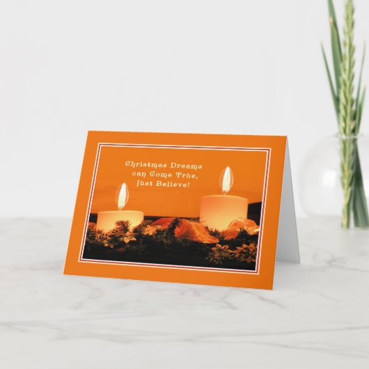 KerstKaart met kaarsen Feestdagen Kaart (Voorkant)