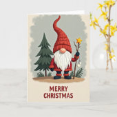 Kerstkaart met Kabouter Kaart (Gele Bloem)