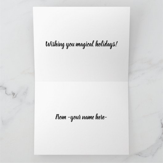 Kerstkaart met Kabouter Kaart (Binnen)