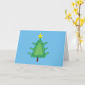 Kerstkaart met kale Willy kerstboom Kaart (Gele Bloem)