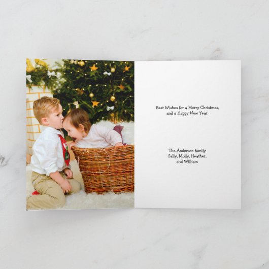 Kerstkaart met Kantoor voor kerstmis Feestdagen Kaart (Binnen)