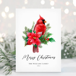 Kerstkaart met kardinaalvogel (geen foto)