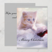 kerstkaart met kat. kaart (Voorkant / Achterkant)