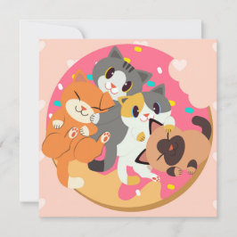 Kerstkaart met katten