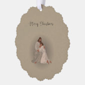 Kerstkaart met kerstbal voor christenen ornament kaart (Links)