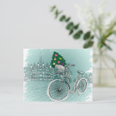 Kerstkaart Met Kerstboom Feestdagenkaart (Staand voorkant)