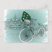 Kerstkaart Met Kerstboom Feestdagenkaart (Voorkant)