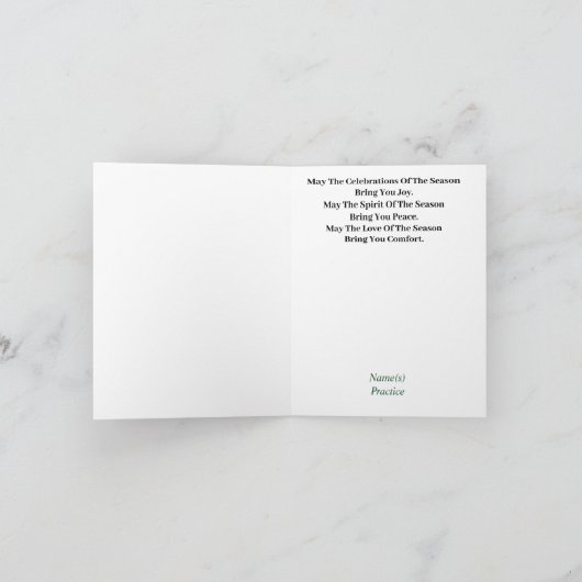 Kerstkaart met kerstboom ruggenwervel kaart (Binnen)