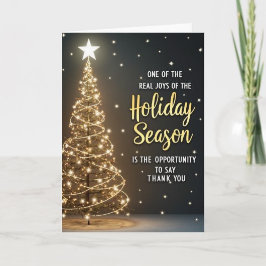 Kerstkaart met Kerstboom & Ster Kaart (Voorkant)