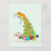kerstkaart met kerstboomstructuur briefkaart (Voorkant)