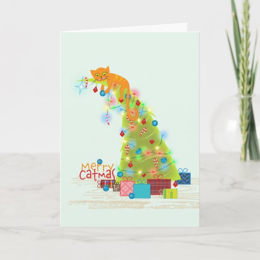 kerstkaart met kerstboomstructuur kaart (Voorkant)