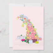 kerstkaart met kerstboomstructuur kaart (Voorkant)