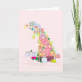 kerstkaart met kerstboomstructuur kaart (Voorkant)