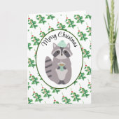 Kerstkaart met Kerstcacao en opgevouwen ontwerp Kaart (Voorkant)