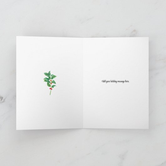 Kerstkaart met Kerstcacao en opgevouwen ontwerp Kaart (Binnen)