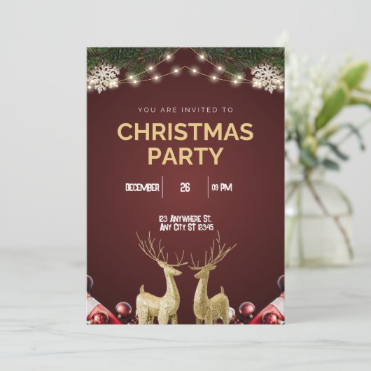 Kerstkaart met Kerstgroet (Staand voorkant)