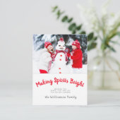 kerstkaart met kerstkaart (Staand voorkant)