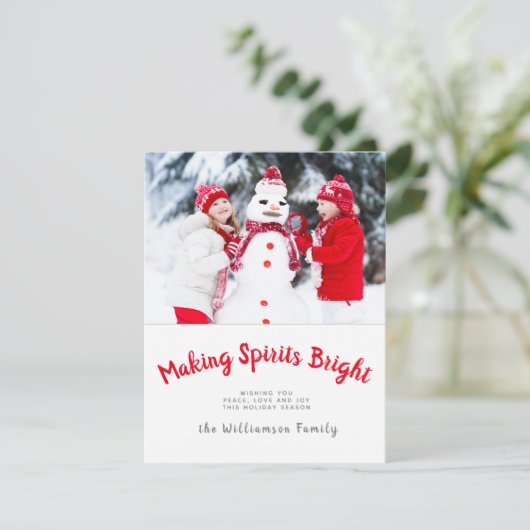 kerstkaart met kerstkaart (Staand voorkant)