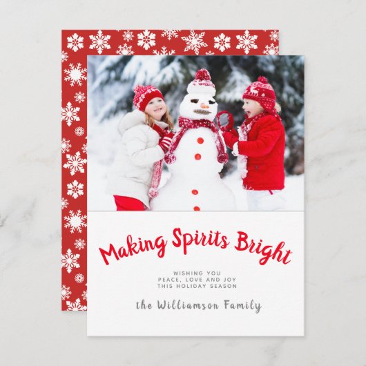 kerstkaart met kerstkaart (Voorkant / Achterkant)