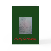 Kerstkaart met kerstman en kat