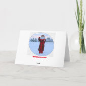 Kerstkaart met Kerstman en Kip! Bedankkaart (Achterkant)