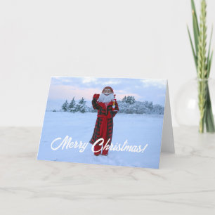 Kerstkaart met Kerstman en Kip! Bedankkaart