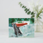 KerstKaart met kerstman Feestdagenkaart (Staand voorkant)