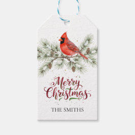 Kerstkaart met kerstman Geschenklabel Cadeaulabel