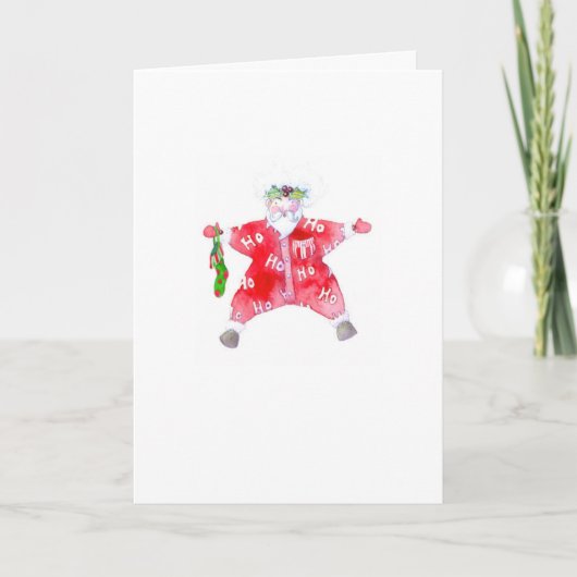 Kerstkaart met Kerstman Kaart (Voorkant)
