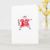 Kerstkaart met Kerstman Kaart (Gele Bloem)