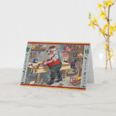 Kerstkaart met Kerstman Kaart (Gele Bloem)