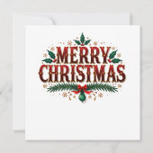 Kerstkaart met Kerstman Kaart (Achterkant)