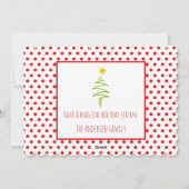 Kerstkaart met Kerstman Pinguïn Rendier Ijsbeer (Achterkant)