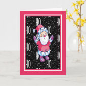 kerstKaart met kerstman voor kinderen Kaart (Gele Bloem)