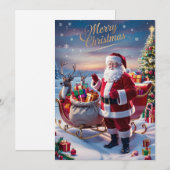Kerstkaart met Kerstmannen Winter Wonderland (Voorkant / Achterkant)