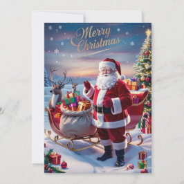 Kerstkaart met Kerstmannen Winter Wonderland