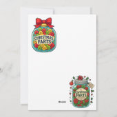 Kerstkaart met Kerstmannetjes Scheet - Grappige Ke (Achterkant)