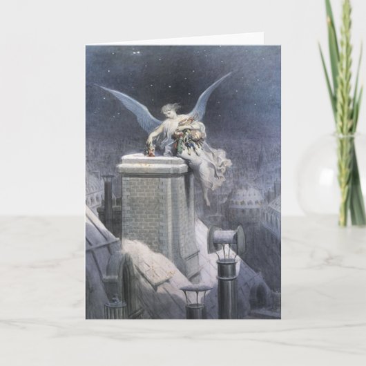 kerstkaart met kerstmis in de kerstmis feestdagen kaart (Voorkant)