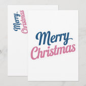 Kerstkaart met kerstplezier Plat Kerstkaart (Voorkant / Achterkant)