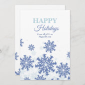Kerstkaart met Kerstsneeuwvlokken (Voorkant / Achterkant)