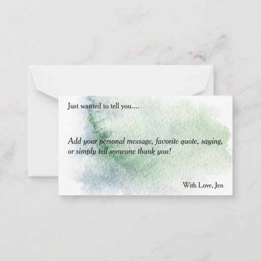 Kerstkaart met Kerststal en Tekst 'Joy To The Worl Notitiekaartje (Achterkant)