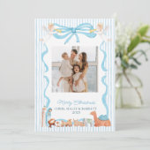 Kerstkaart met kerststal foto,  (Staand voorkant)