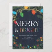 Kerstkaart met Kerstverlichting 'Vrolijk & Licht' (Voorkant)