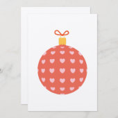 Kerstkaart met kerstversiering kaart (Voorkant / Achterkant)