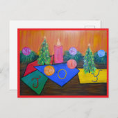 Kerstkaart met kerstvreugde feestdagenkaart (Voorkant / Achterkant)