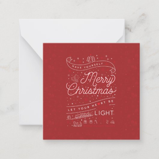 Kerstkaart met kerstwens stationery notitiekaartje (Voorkant)